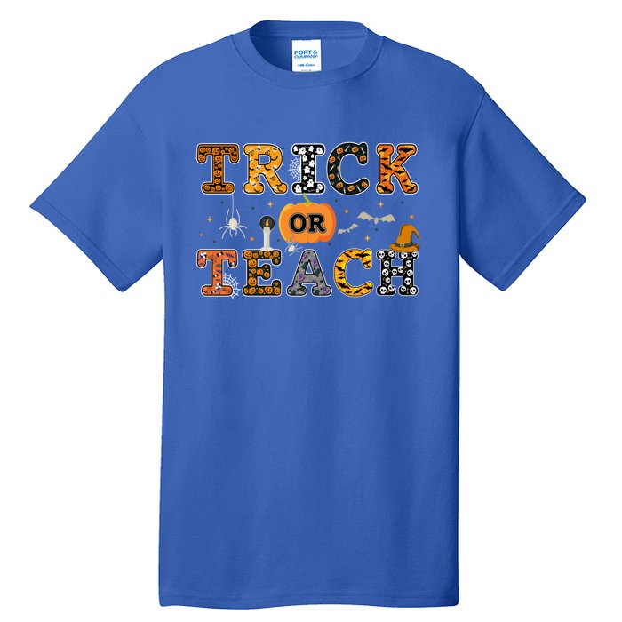 Trick Or Teach Funny School Teacher Halloween Costume Gift Tall T-Shirt