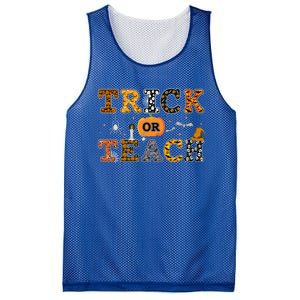 Trick Or Teach Funny School Teacher Halloween Costume Gift Mesh Reversible Basketball Jersey Tank