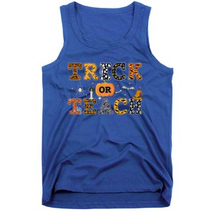 Trick Or Teach Funny School Teacher Halloween Costume Gift Tank Top