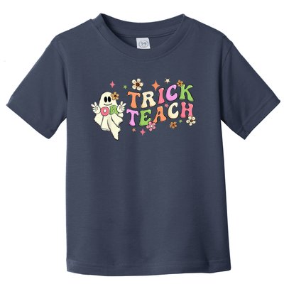 Trick Or Teach Cute Ghost Funny Teacher Halloween Costume Toddler T-Shirt