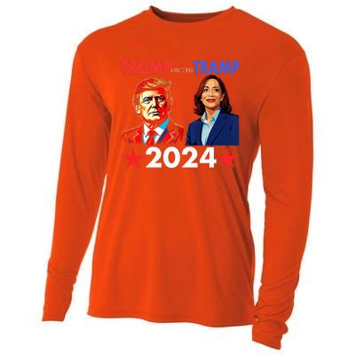 Trump Or The Tramp 2024 Vote For Trump Cooling Performance Long Sleeve Crew