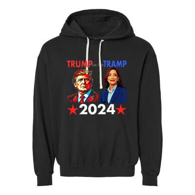 Trump Or The Tramp 2024 Vote For Trump Garment-Dyed Fleece Hoodie