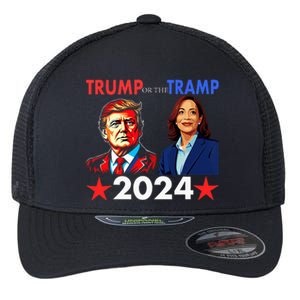 Trump Or The Tramp 2024 Vote For Trump Flexfit Unipanel Trucker Cap