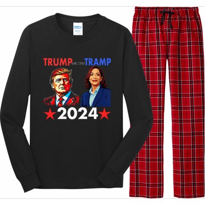 Trump Or The Tramp 2024 Vote For Trump Long Sleeve Pajama Set