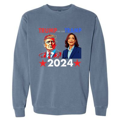 Trump Or The Tramp 2024 Vote For Trump Garment-Dyed Sweatshirt