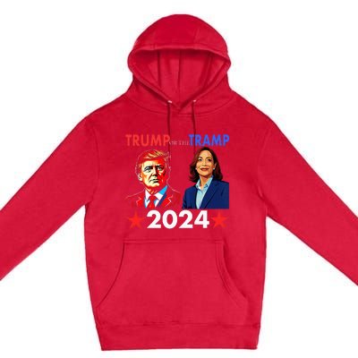 Trump Or The Tramp 2024 Vote For Trump Premium Pullover Hoodie