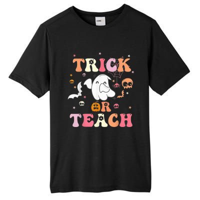 Trick Or Teach Vintage Teacher Halloween Costume Cute Ghost Tall Fusion ChromaSoft Performance T-Shirt