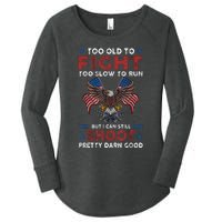 Too Old To Fight Too Slow To Run But I Can Still Shoot Women's Perfect Tri Tunic Long Sleeve Shirt