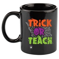 Trick Or Teach Lazy Halloween Costume Funny Teacher Pun Funny Gift 11oz C Handle Ceramic Mug
