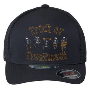 Trick Or Treatment Pt Physical Therapy Therapist Halloween Flexfit Unipanel Trucker Cap