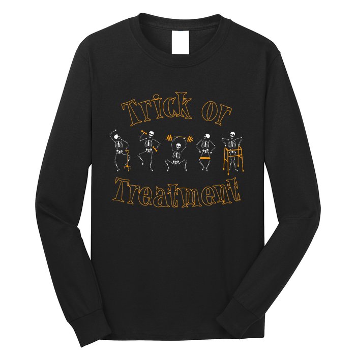 Trick Or Treatment Pt Physical Therapy Therapist Halloween Long Sleeve Shirt