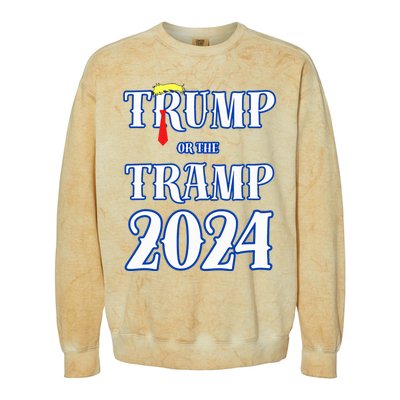 Trump Or The Tramp 2024 Vote For Trump Colorblast Crewneck Sweatshirt