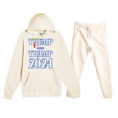 Trump Or The Tramp 2024 Vote For Trump Premium Hooded Sweatsuit Set