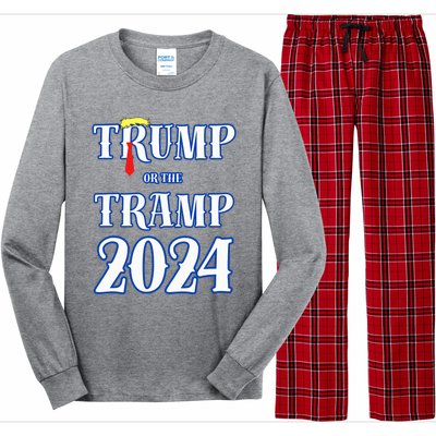 Trump Or The Tramp 2024 Vote For Trump Long Sleeve Pajama Set