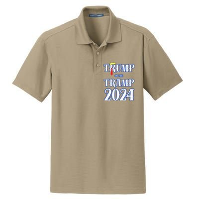 Trump Or The Tramp 2024 Vote For Trump Dry Zone Grid Polo