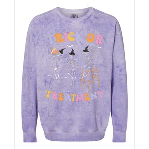 Trick Or Treatment Pt Physical Therapy Therapist Halloween Colorblast Crewneck Sweatshirt