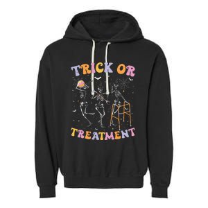 Trick Or Treatment Pt Physical Therapy Therapist Halloween Garment-Dyed Fleece Hoodie