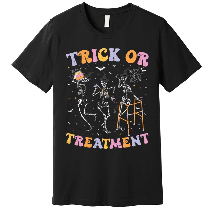 Trick Or Treatment Pt Physical Therapy Therapist Halloween Premium T-Shirt