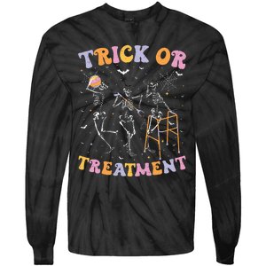 Trick Or Treatment Pt Physical Therapy Therapist Halloween Tie-Dye Long Sleeve Shirt