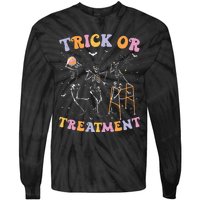 Trick Or Treatment Pt Physical Therapy Therapist Halloween Tie-Dye Long Sleeve Shirt