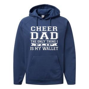 The Only Thing I Flip Is My Wallet Cheer Dad Gift Performance Fleece Hoodie