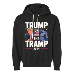 Trump Or The Tramp 2024 Vote For Trump Garment-Dyed Fleece Hoodie