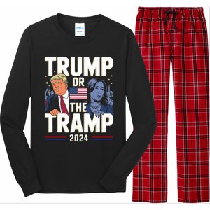 Trump Or The Tramp 2024 Vote For Trump Long Sleeve Pajama Set