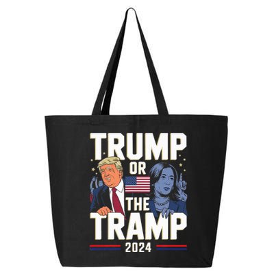 Trump Or The Tramp 2024 Vote For Trump 25L Jumbo Tote