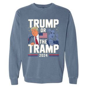 Trump Or The Tramp 2024 Vote For Trump Garment-Dyed Sweatshirt