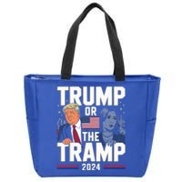 Trump Or The Tramp 2024 Vote For Trump Zip Tote Bag