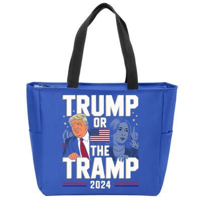 Trump Or The Tramp 2024 Vote For Trump Zip Tote Bag