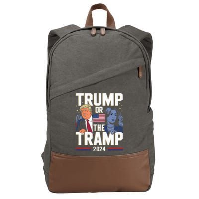 Trump Or The Tramp 2024 Vote For Trump Cotton Canvas Backpack