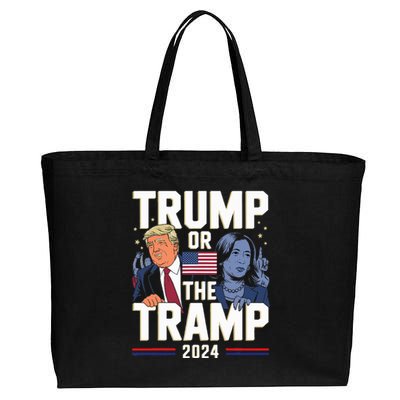 Trump Or The Tramp 2024 Vote For Trump Cotton Canvas Jumbo Tote