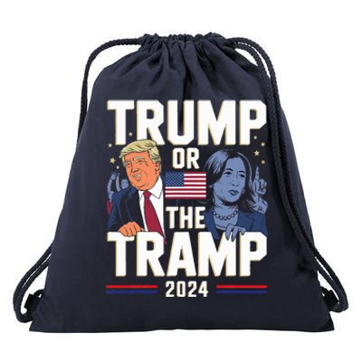 Trump Or The Tramp 2024 Vote For Trump Drawstring Bag