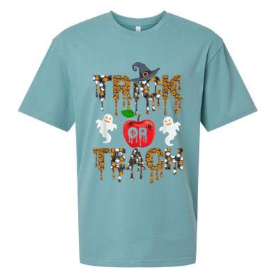 Trick Or Teach Funny Teacher Halloween Costume  Wo Sueded Cloud Jersey T-Shirt