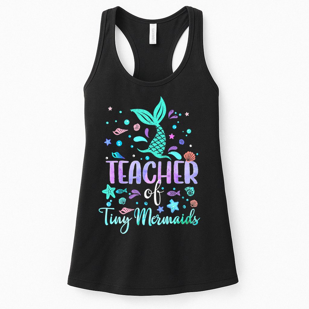 Teacher Of Tiny Mermaid Mermazing Back To School Girls Women Womens Tank Top