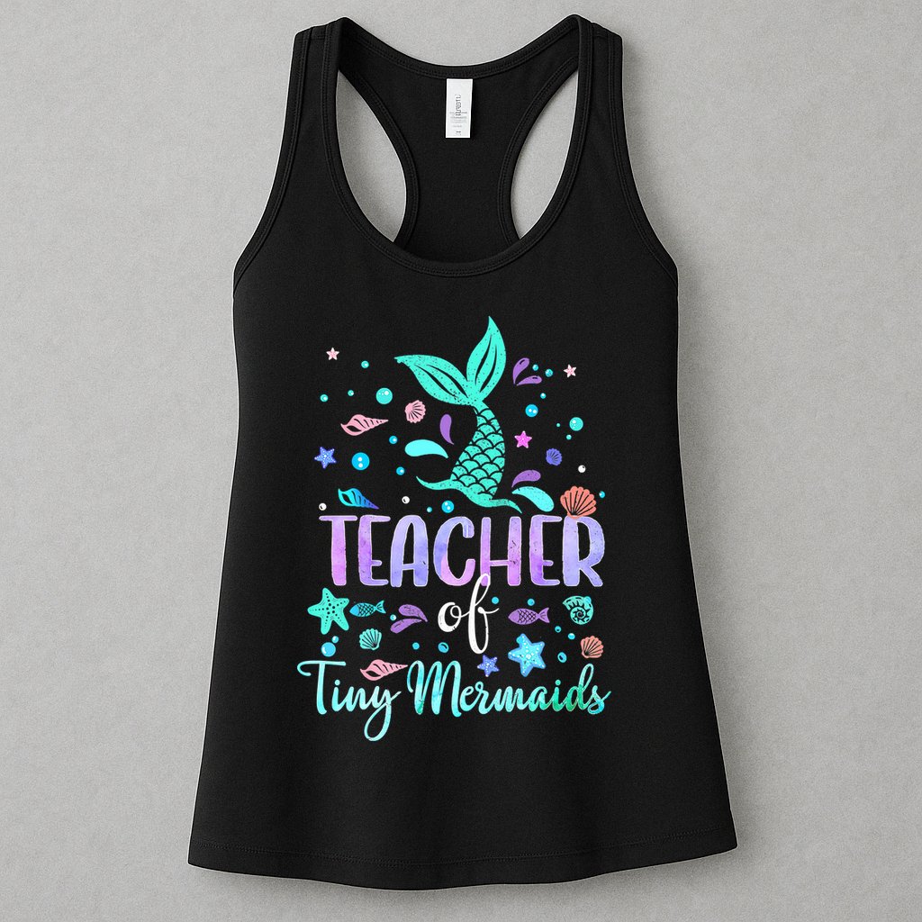 Teacher Of Tiny Mermaid Mermazing Back To School Girls Women Womens Tank Top