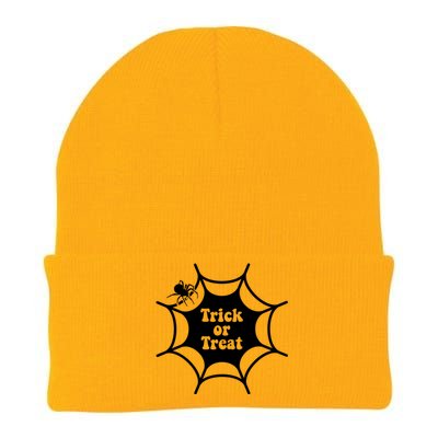 Trick Or Treat Spider Web Halloween Knit Cap Winter Beanie