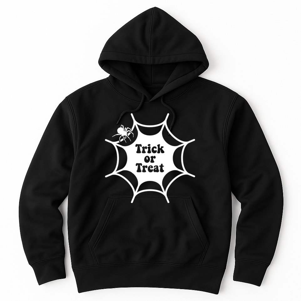Trick Or Treat Spider Web Halloween Hoodie