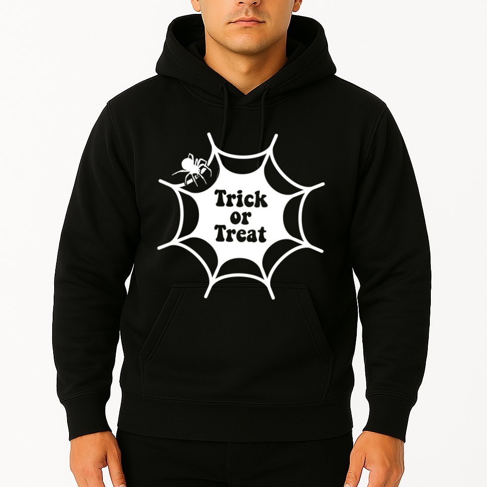 Trick Or Treat Spider Web Halloween Hoodie