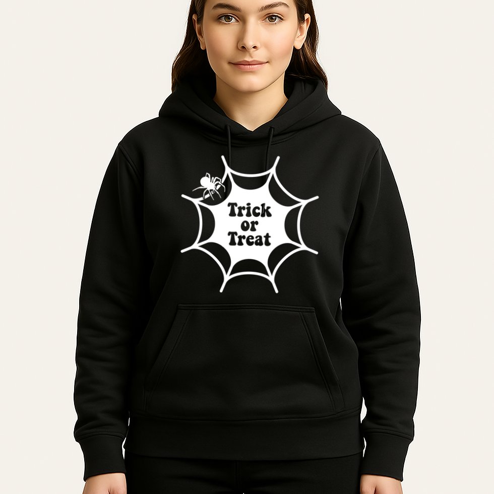 Trick Or Treat Spider Web Halloween Hoodie