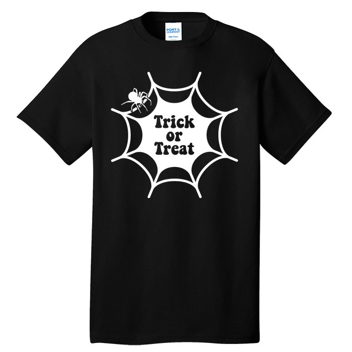 Trick Or Treat Spider Web Halloween Tall T-Shirt