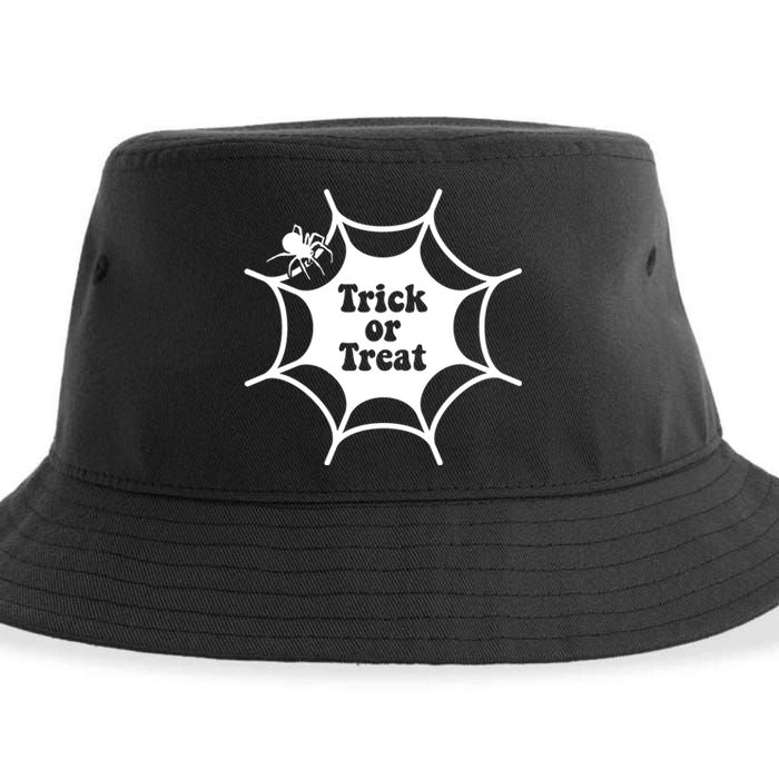 Trick Or Treat Spider Web Halloween Sustainable Bucket Hat