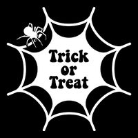 Trick Or Treat Spider Web Halloween Button