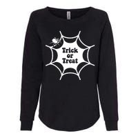 Trick Or Treat Spider Web Halloween Womens California Wash Sweatshirt