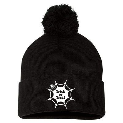 Trick Or Treat Spider Web Halloween Pom Pom 12in Knit Beanie