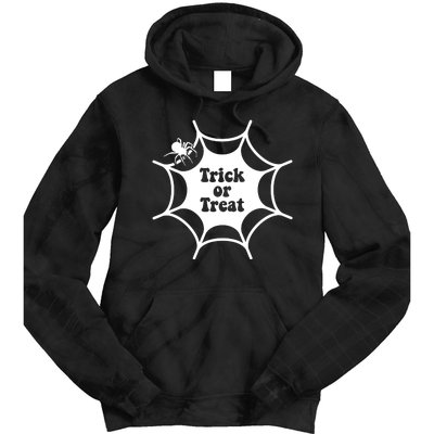 Trick Or Treat Spider Web Halloween Tie Dye Hoodie