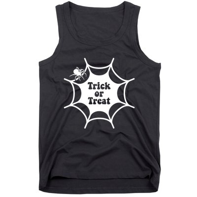 Trick Or Treat Spider Web Halloween Tank Top