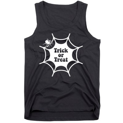 Trick Or Treat Spider Web Halloween Tank Top