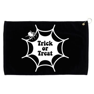 Trick Or Treat Spider Web Halloween Grommeted Golf Towel